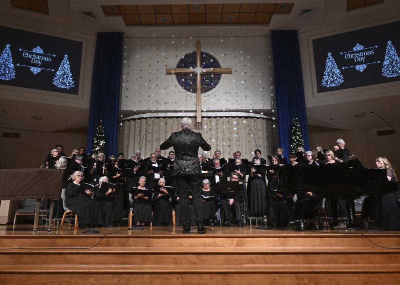 Southern Delaware Chorale moments before a premature end to the concert.